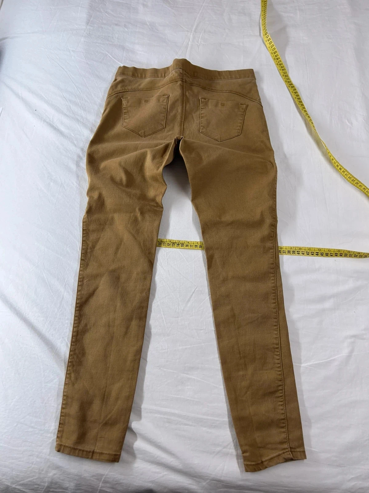 Pantalón skinny beige marrón de denim – photo 7
